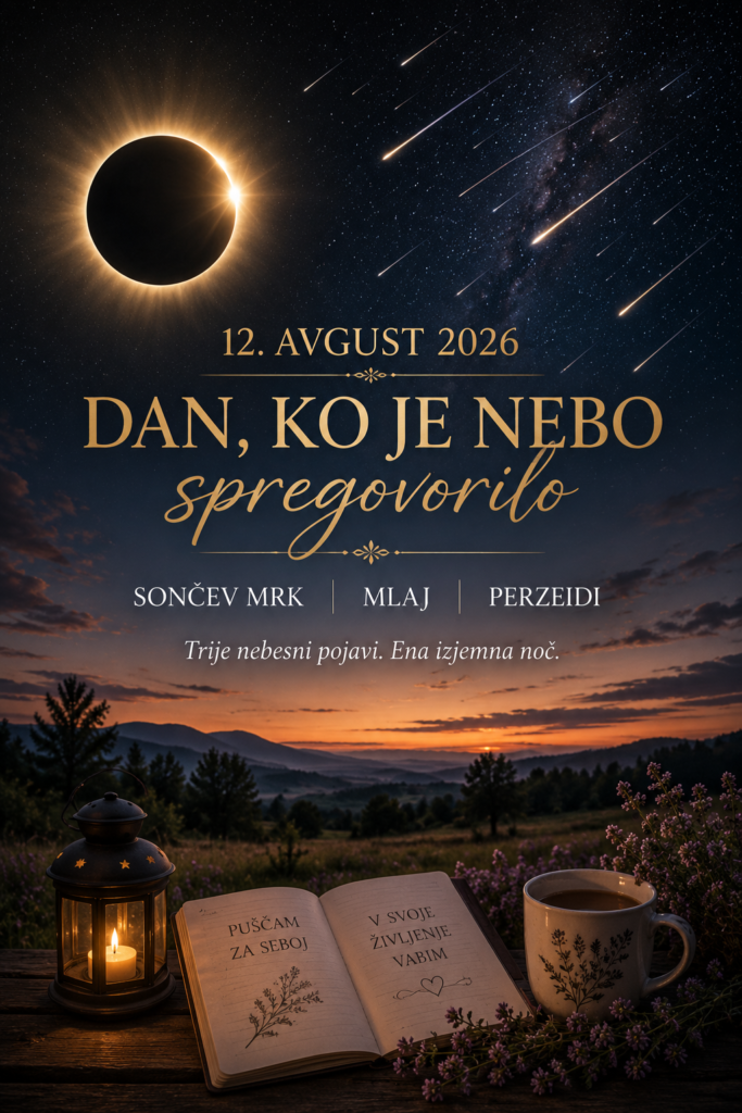 Sončev mrk, mlaj in Perzeidi 12. avgusta 2026 – dan, ko je nebo spregovorilo
